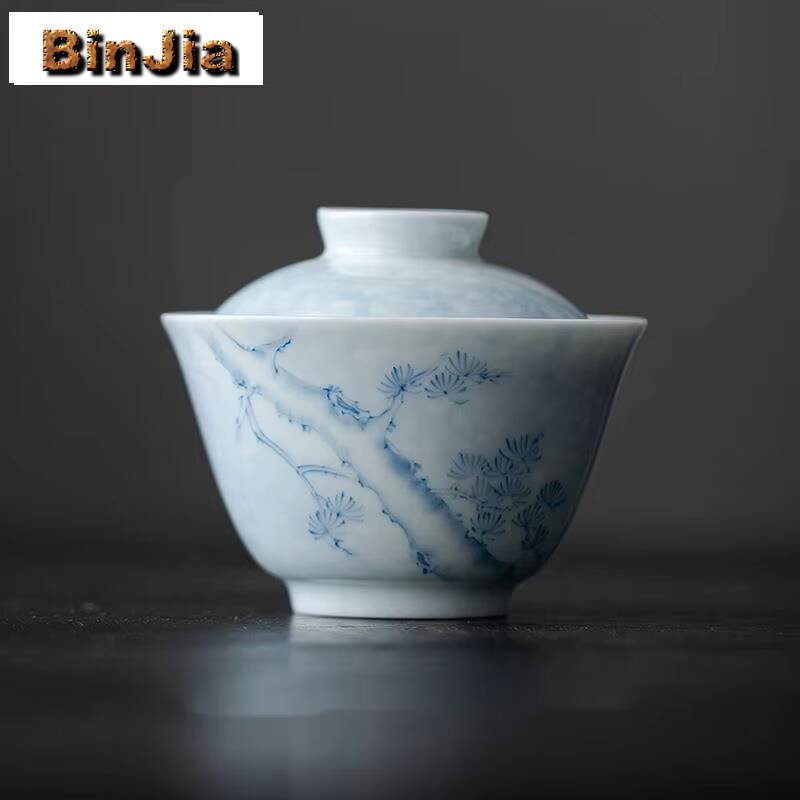 Vintage Collectible Items - 100ml Handpainted Pine Cover Bowl Household
