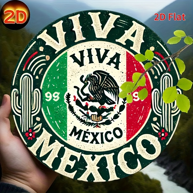 1pc Vintage 'Mexico' Round Met - Vintage Collectible Signs ulasan dan harga