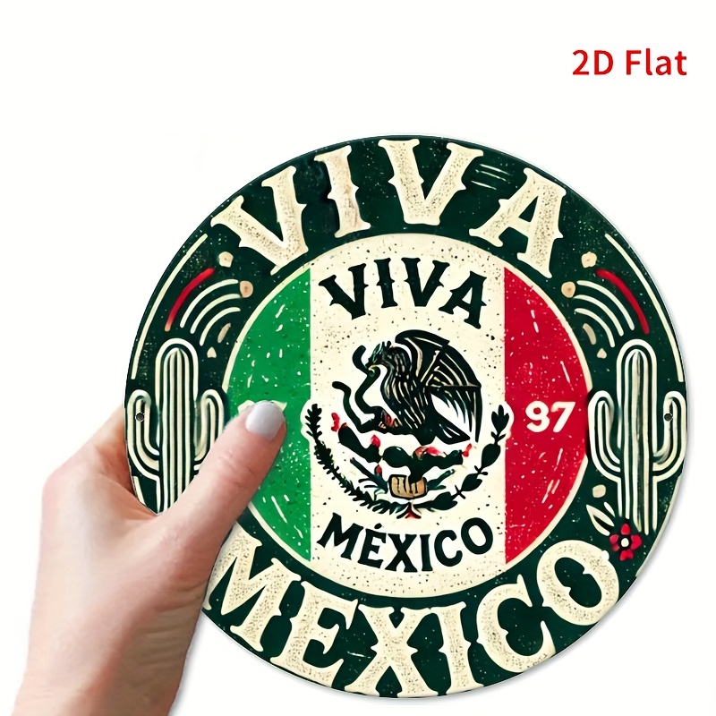 1pc Vintage 'Mexico' Round Met - Vintage Collectible Signs ulasan dan harga