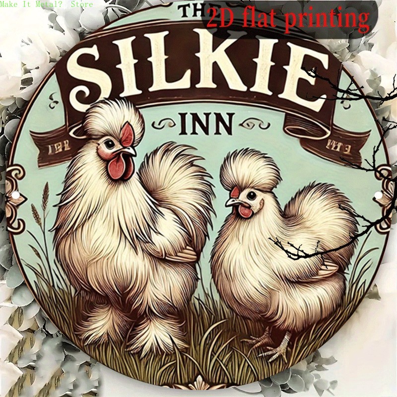Vintage The Silkie Inn Round T - Vintage Collectible Signs ulasan dan harga