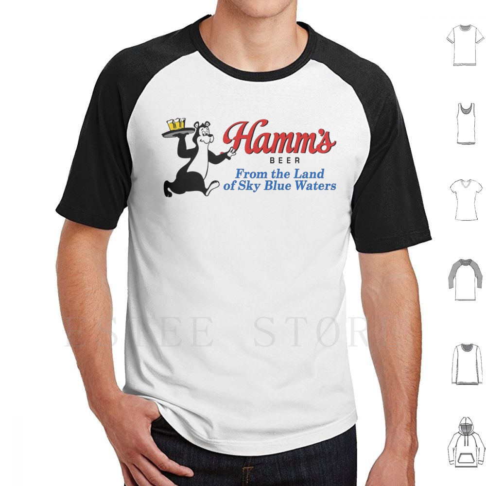 Hamm's Beer Bear Design T Shir - Collectible Vintage T Shirts ulasan dan harga