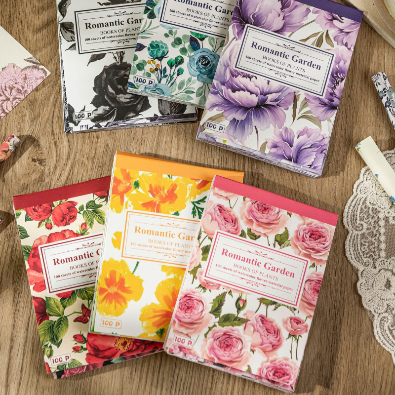 100-Sheet Retro Floral Ditsy P - Vintage Collectible Magazines ulasan dan harga