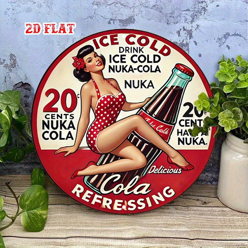 2D Flat, 1pc Retro Pin-Up 7.87 - Vintage Collectible Signs ulasan dan harga