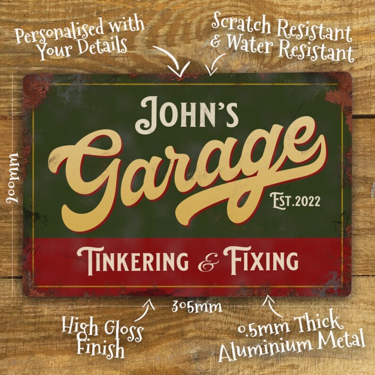 Custom Personalised Garage Met - Vintage Collectible Signs ulasan dan harga