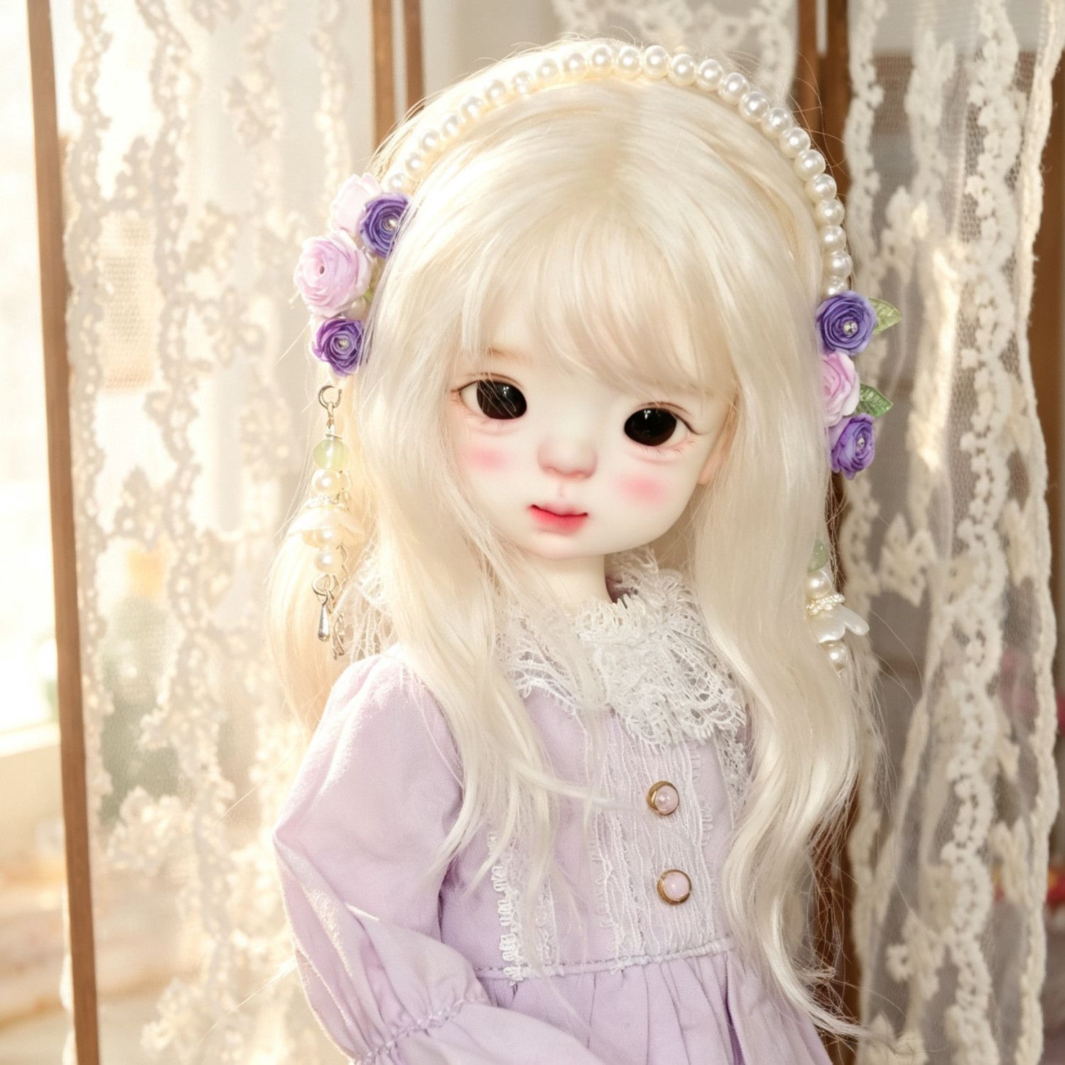 Hand Made Pearl Flower Doll He - Vintage Collectible And Vintage Dolls ulasan dan harga