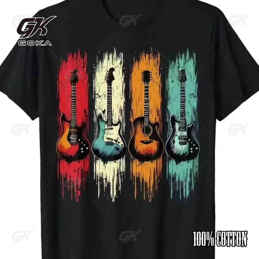 Retro Guitar Collection Graphi - Collectible Vintage T Shirts ulasan dan harga
